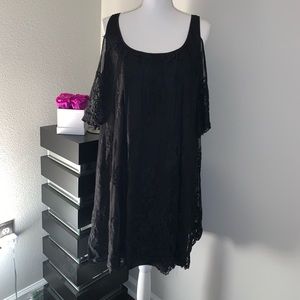 Little Black Dress with Lace Detail